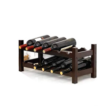 Minghou high quality hot sale modern stackable wooden black wine racks